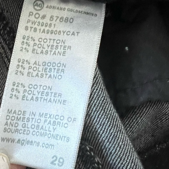 NWOT AG Saige Ankle Straight Leg Jean 6 Years Catalyst Black Grey Denim Women 29 - Picture 13 of 13